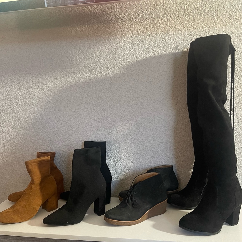 $55 for 4 heeled boots bundle